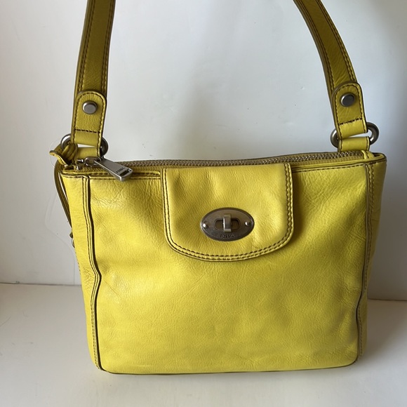 Fossil Marlow Crossbody Bag Leather Citrus Shoulder Bag New - Picture 8 of 16